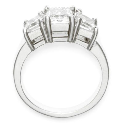 2.00 ct. t.w. Princess-Cut Diamond 3-Stone Ring In Platinum. Size 7 &mdash; Alt Image 2