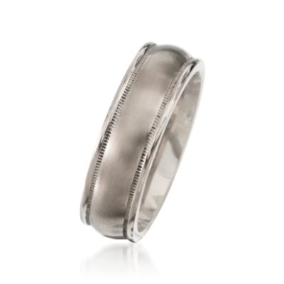 Men's 6.5mm Titanium Wedding Ring &mdash; Alt Image 2