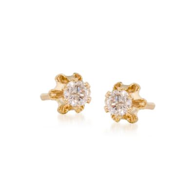 Child's .10 ct. t.w. Diamond Stud Earrings In 14kt Yellow Gold &mdash; Alt Image 1