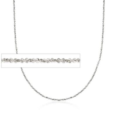 14kt White Gold 1mm Sparkle Chain Necklace &mdash; Alt Image 1