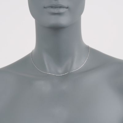 14kt White Gold 1mm Sparkle Chain Necklace &mdash; Alt Image 2