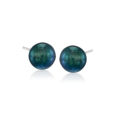 Three Pairs of 8-8.5mm Multicolored Cultured Pearl Earrings in Sterling Silver &mdash; Alt Image 3