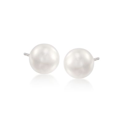 Mikimoto 6-6.5mm A+ Akoya Pearl  Earrings in 18kt White Gold &mdash; Alt Image 1