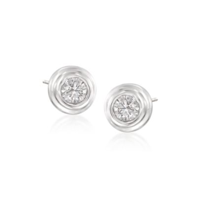 .50 ct. t.w. Diamond Stud Earrings in 14kt White Gold &mdash; Alt Image 1