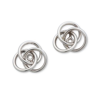 14kt White Gold Love Knot Earring Jackets  &mdash; Alt Image 1