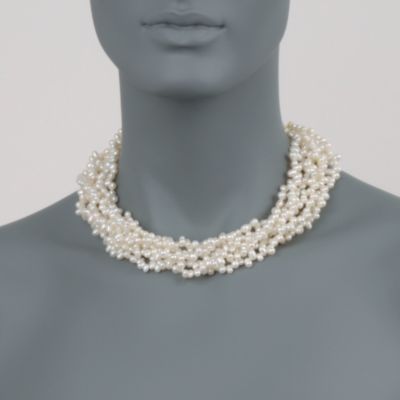 4-4.5mm Cultured Pearl Torsade Necklace With Sterling Silver Clasp &mdash; Alt Image 2