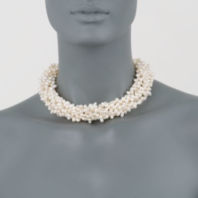 4-4.5mm Cultured Pearl Torsade Necklace With Sterling Silver Clasp &mdash; Alt Image 5
