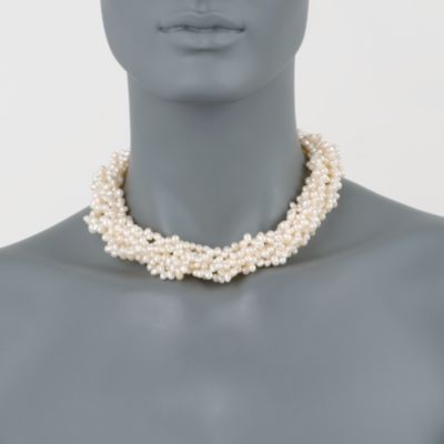 4-4.5mm Cultured Pearl Torsade Necklace With Sterling Silver Clasp &mdash; Alt Image 3