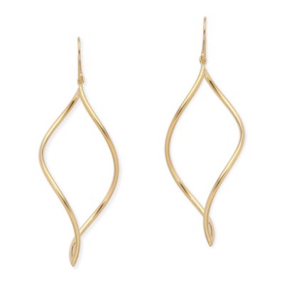 14kt Yellow Gold Free-Form Lantern-Motif Earrings &mdash; Alt Image 1