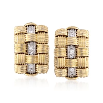 Roberto Coin .37 ct. t.w. "Appassionata" Diamond Earrings in 18kt Two-Tone Gold &mdash; Alt Image 1