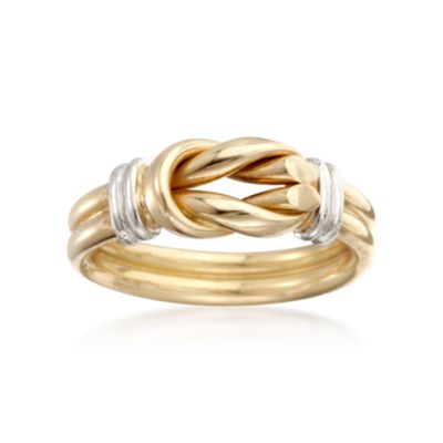 Roberto Coin 18kt Two-Tone Gold Knot Ring. Size 7 &mdash; Alt Image 1