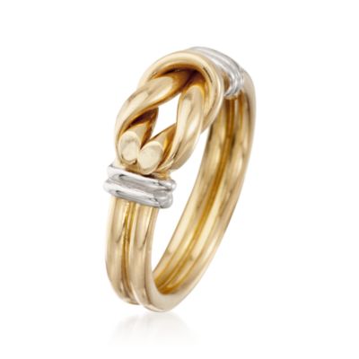 Roberto Coin 18kt Two-Tone Gold Knot Ring. Size 7 &mdash; Alt Image 3