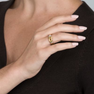 Roberto Coin 18kt Two-Tone Gold Knot Ring. Size 7 &mdash; Alt Image 4