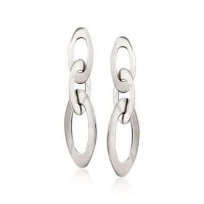 Roberto Coin "Chic & Shine" 18kt White Gold Earrings With Ruby. Post Earrings &mdash; Alt Image 1