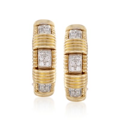 Roberto Coin .26 ct. t.w. "Appassionata" Diamond Earrings in 18kt Yellow Gold &mdash; Alt Image 1
