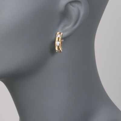Roberto Coin .26 ct. t.w. "Appassionata" Diamond Earrings in 18kt Yellow Gold &mdash; Alt Image 2