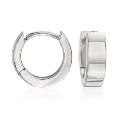 Roberto Coin 18kt White Gold Hoop Earrings &mdash; Alt Image 1