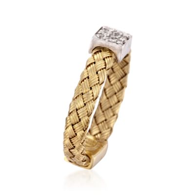 Roberto Coin Diamond Accent Ring in 18kt Two-Tone Gold. Size 7 &mdash; Alt Image 3