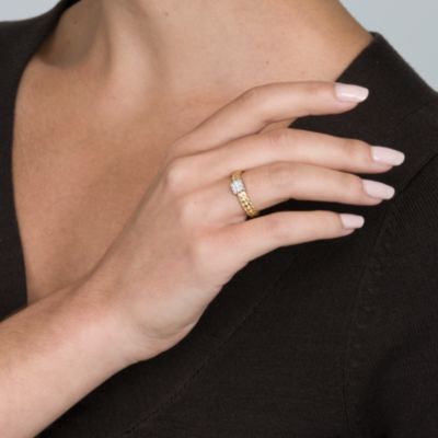 Roberto Coin Diamond Accent Ring in 18kt Two-Tone Gold. Size 7 &mdash; Alt Image 4