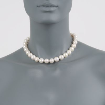 11-12mm Cultured Pearl Necklace With 14kt Yellow Gold Clasp &mdash; Alt Image 2