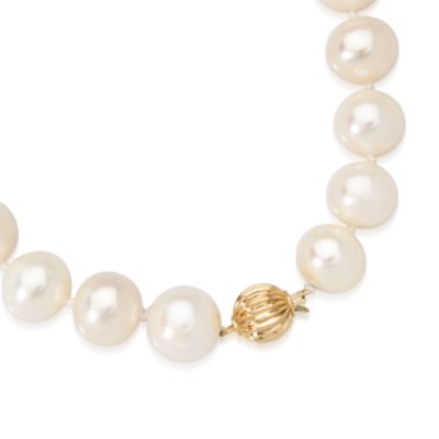 11-12mm Cultured Pearl Necklace With 14kt Yellow Gold Clasp &mdash; Alt Image 3