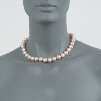 10-11mm Pink Pearl Necklace With 14kt White Gold Clasp &mdash; Alt Image 2