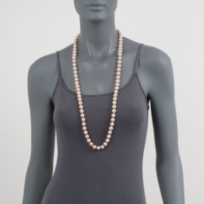 10-11mm Pink Pearl Necklace With 14kt White Gold Clasp &mdash; Alt Image 6