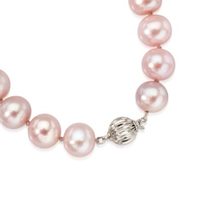 10-11mm Pink Pearl Necklace With 14kt White Gold Clasp &mdash; Alt Image 7