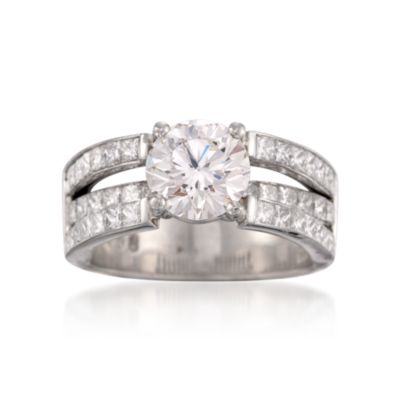 3.51 ct. t.w. Certified Diamond Engagement Ring in Platinum &mdash; Alt Image 1