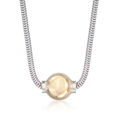 14kt Yellow Gold Cape Cod Pendant With Sterling Silver Chain Necklace &mdash; Alt Image 1