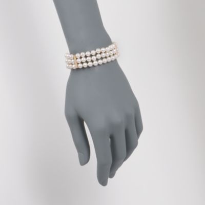 6-6.5mm Pearl Bracelet in 14kt Yellow Gold &mdash; Alt Image 2