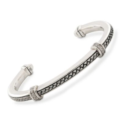 Scott Kay .15 ct. t.w. Diamond Cuff Bracelet in Sterling Silver. 7" &mdash; Alt Image 1