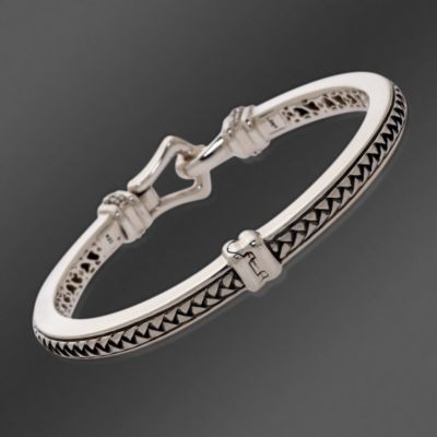 Scott Kay .29 ct. t.w. Diamond Bangle Bracelet in Sterling Silver. 7" &mdash; Alt Image 2