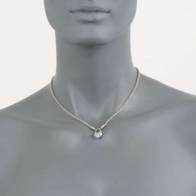 Scott Kay Sterling Silver Heart Pendant Necklace With Diamonds. 16" &mdash; Alt Image 2