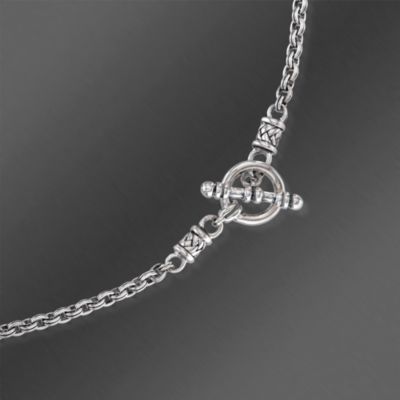Scott Kay Sterling Silver Heart Pendant Necklace With Diamonds. 16" &mdash; Alt Image 3