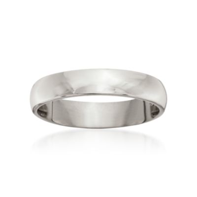 Men's 4mm 14kt White Gold Wedding Ring &mdash; Alt Image 1