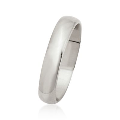 Men's 4mm 14kt White Gold Wedding Ring &mdash; Alt Image 2