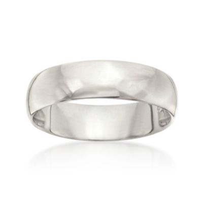 Men's 6mm 14kt White Gold Wedding Ring &mdash; Alt Image 1