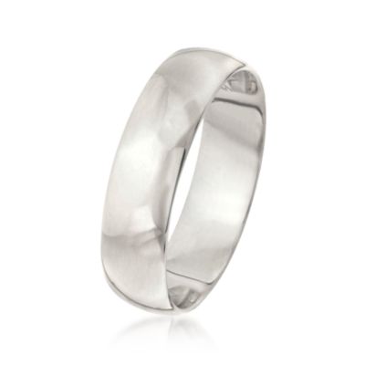 Men's 6mm 14kt White Gold Wedding Ring &mdash; Alt Image 3