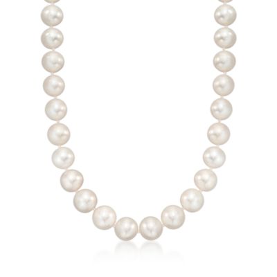 11-12mm Cultured Pearl Necklace in 14kt White Gold &mdash; Alt Image 1