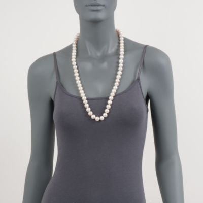 11-12mm Cultured Pearl Necklace in 14kt White Gold &mdash; Alt Image 5