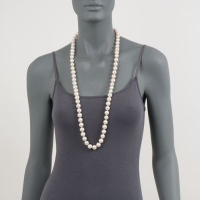 11-12mm Cultured Pearl Necklace in 14kt White Gold &mdash; Alt Image 6