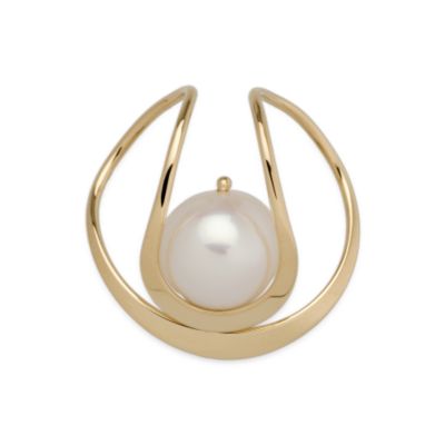 10.5mm Cultured Pearl Slide Pendant In 14kt Yellow Gold &mdash; Alt Image 1
