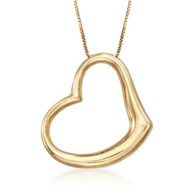 Roberto Coin 18kt Yellow Gold Open Heart Pendant Necklace &mdash; Alt Image 1