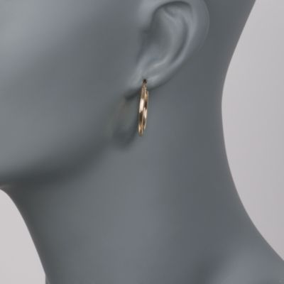 Roberto Coin 18kt Yellow Gold Hoop Earrings &mdash; Alt Image 2