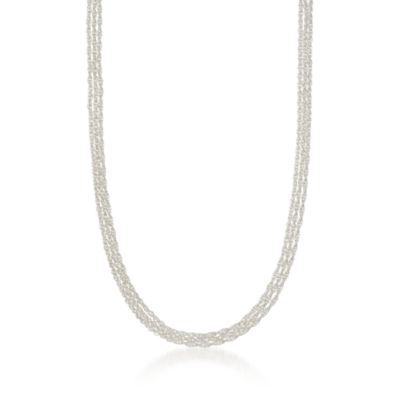 Sterling Silver 3mm Three-Strand Rope Necklace &mdash; Alt Image 1
