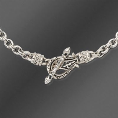 Scott Kay Black Onyx Necklace With Diamond Acccent in Sterling Silver. 16" &mdash; Alt Image 2