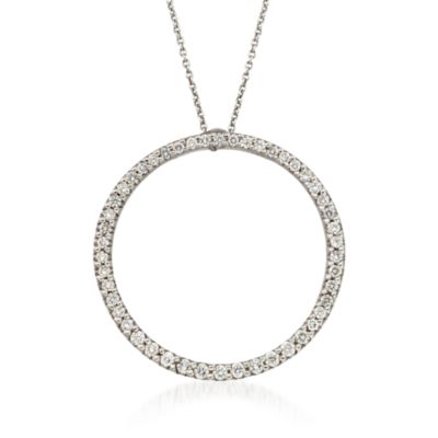 Roberto Coin .64 ct. t.w. "Circle of Life" Diamond  Necklace in 18kt White Gold &mdash; Alt Image 1