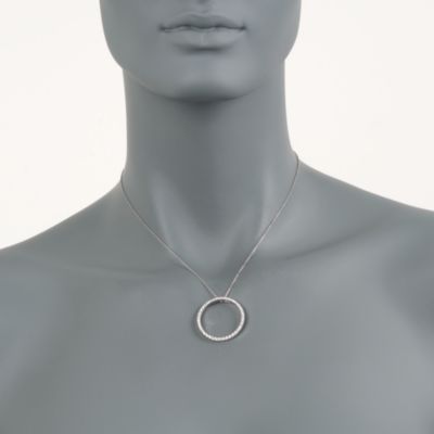 Roberto Coin .64 ct. t.w. "Circle of Life" Diamond  Necklace in 18kt White Gold &mdash; Alt Image 2