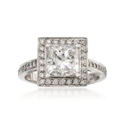 2.38 ct. t.w. Certified Princess-Cut Diamond Ring In Platinum. Size 7 &mdash; Alt Image 1